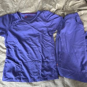 SMALL PURPLE SCRUBS SET